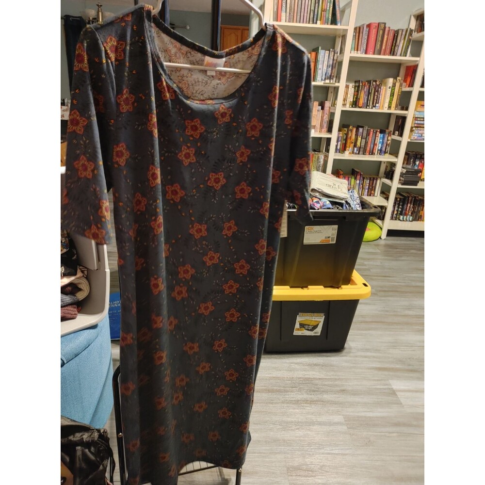 LuLaRoe Blue Floral Julia Dress 2X NWT